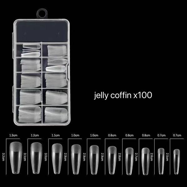 Uñas jelly x100 coffin
