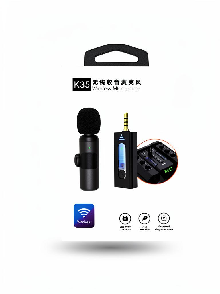 MICROFONO DOBLE CON ENTRADA AUXILIAR NEGRO