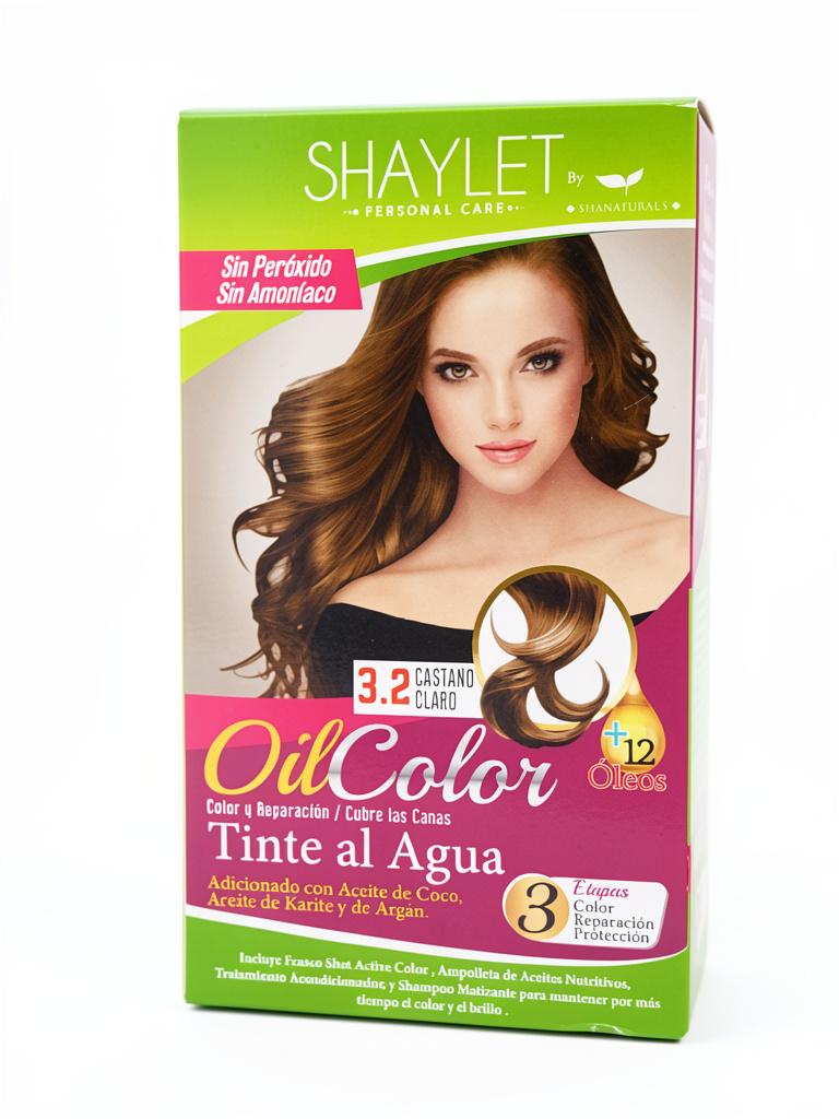 3.2 Castaño Claro TinteNatural Hena Shaylet NI-R7 | Con Aceite de Coco, Karite, Argan, CubreCanas,