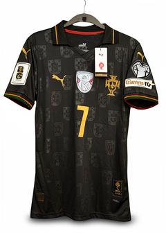 2XL Talla - Portugal-Negra- Ronaldo- tipo Player