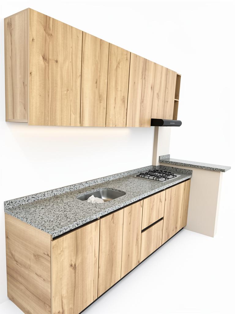 Miniatura 2 de Cocina integral 2.40 con barra sobre muro 1.20