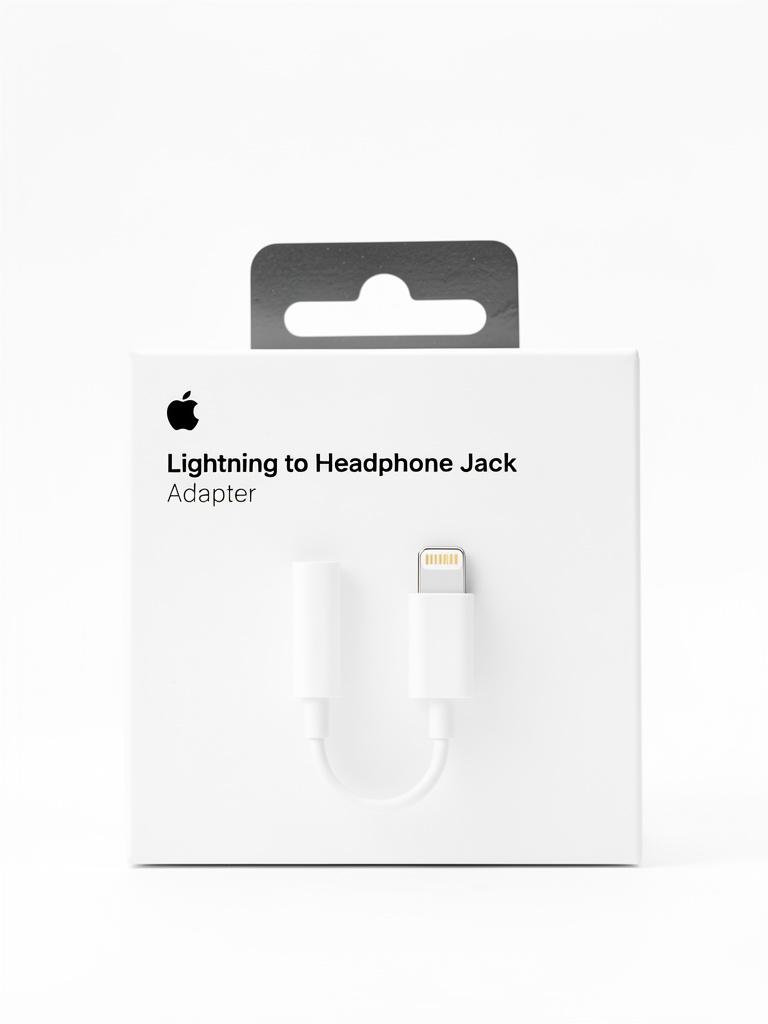 Adaptador de Lightning Macho a plug 3.5 mm blanco