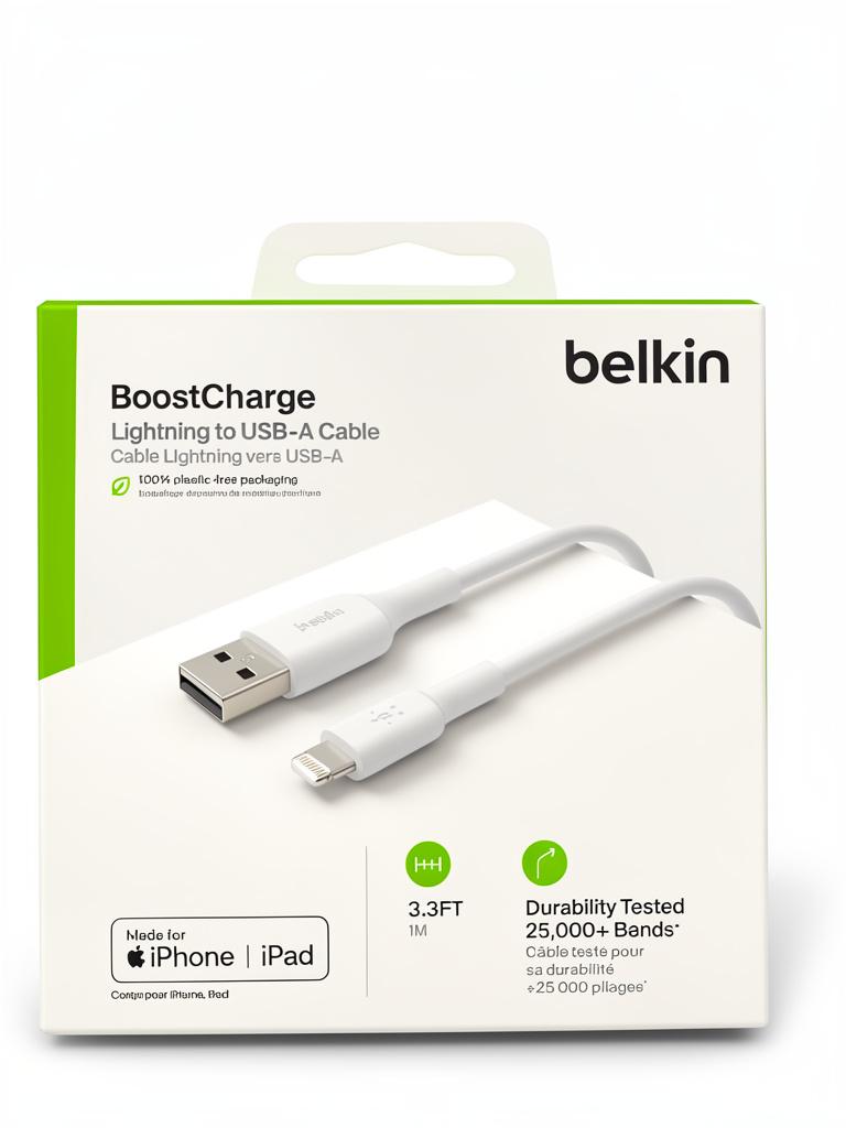 Belkin BoostCharge cable blanco Lightning a USB-A