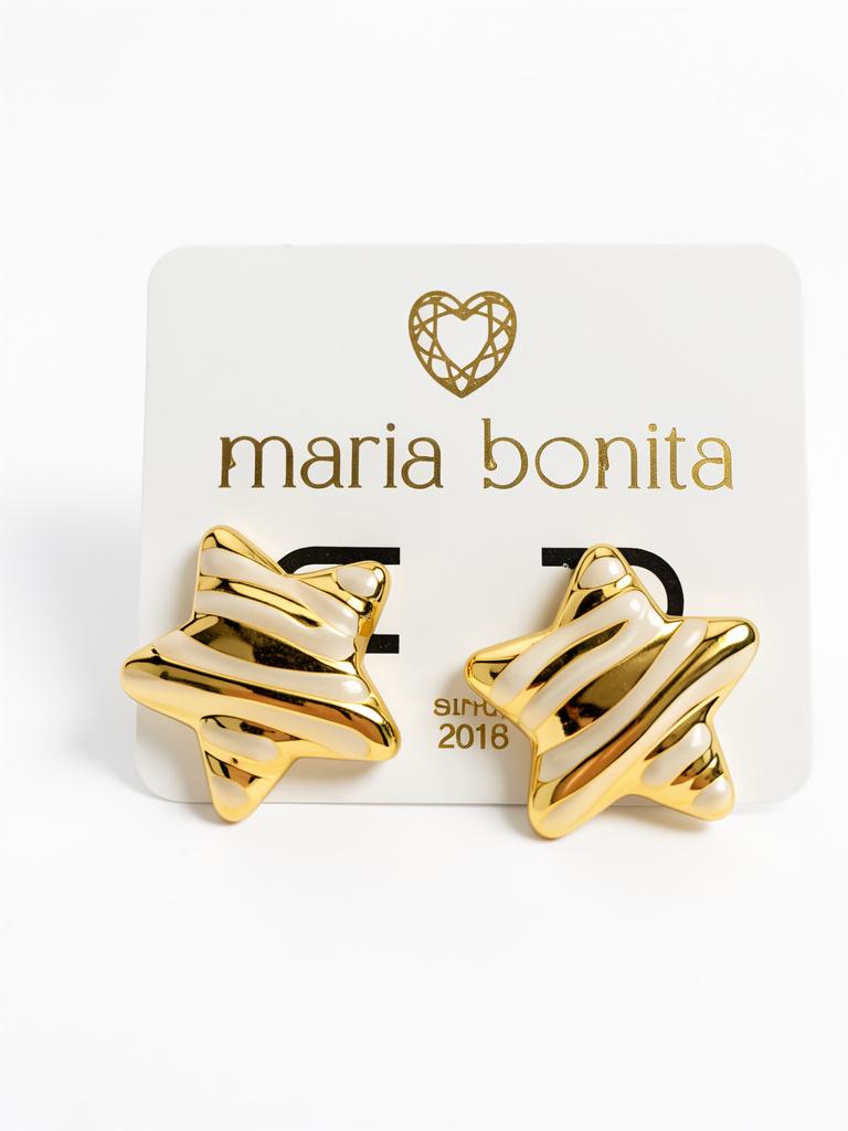 Miniatura 2 de Aretes estrella dorados celi