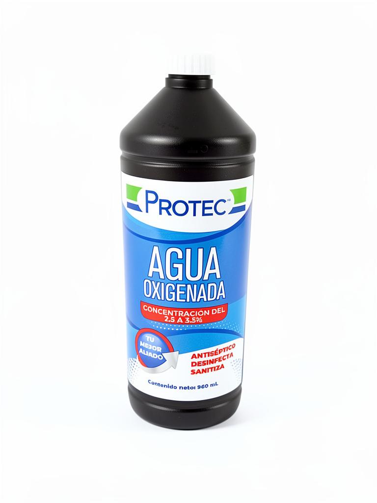 Agua oxigenada, envase de 1 litro