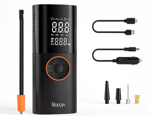 1 INFLADOR DE NEUMATICOS 90W PORTATIL IR-3691  MARCA ROCCIA