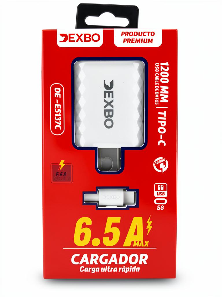 DEXBO CARGADOR CARGA ULTRA RÁPIDA 6.A MAX