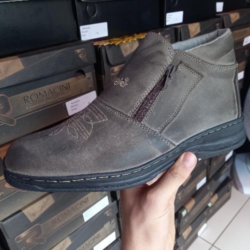 Botina cano baixo Whangler couro masculino preto ou marrom
