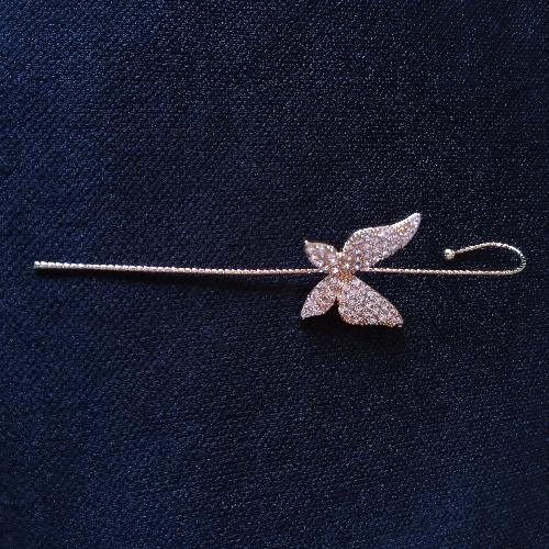 Aretes de mariposa bastón 