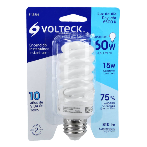  Lámparas espiral, diámetro T4 Volteck