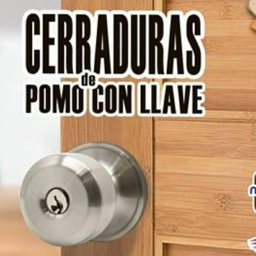 CERRADURA DE POMO REDONDO CON LLAVE.