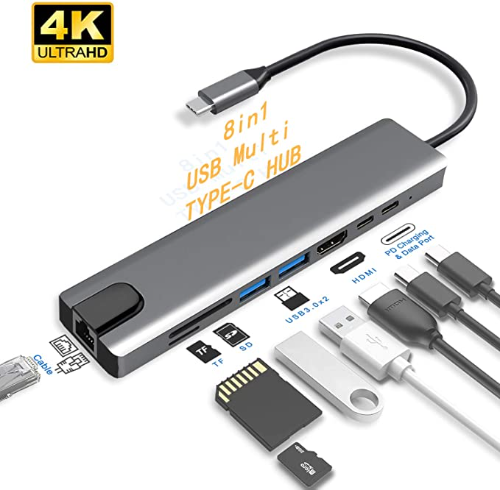 ADAPTADOR 8 EN 1 TIPO C TC19