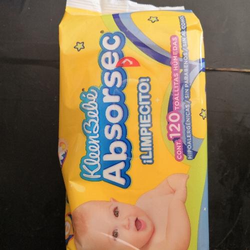 Absorbsec toallitas húmedas 120pzas