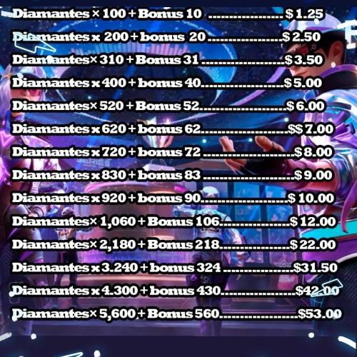 diamantes freefire 