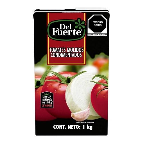 Del Fuerte Pure de Tomate Condimentado 1Lt
