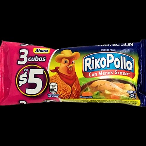 Consomé Riko Pollo 3 Cubos 33 gramos