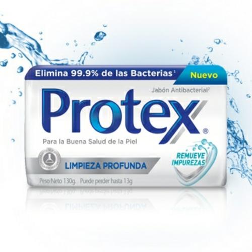 3pack de jabones de baño Protex Limpieza profunda peso neto 120 gr c/u