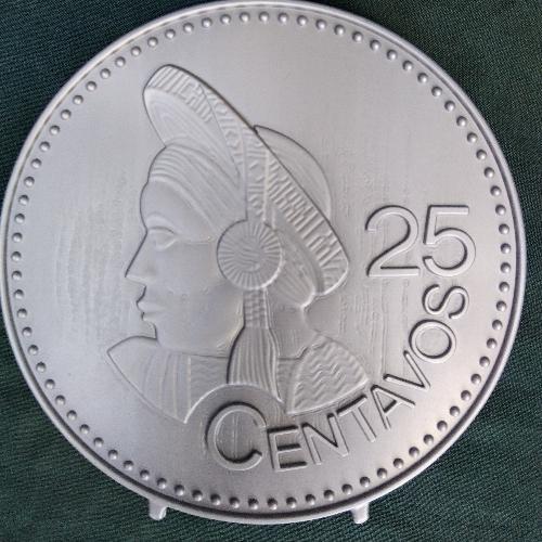 Alcancía moneda de 25