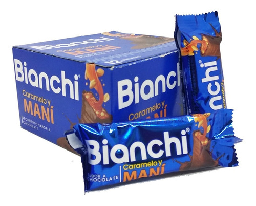 Barra de Chocolate X1Und, Caramelo y Maní Bianchi
