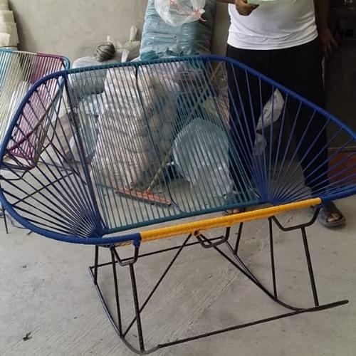 Silla doble mecedora