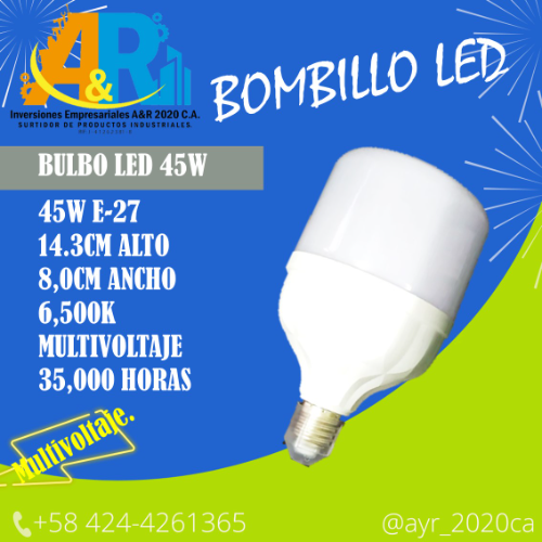 Bombillo Bulbo Led 45W