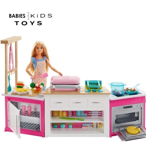 BARBIE COCINERA CON COCINA COMPLETA