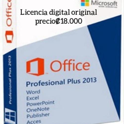 Licencia digital original office 2013