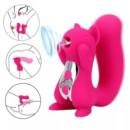 Ardilla succionadora y vibrador