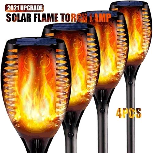 ANTORCHA "S" LED SOLAR CON EFECTO FUEGO  
