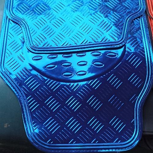 Alfombras azules metalizadas