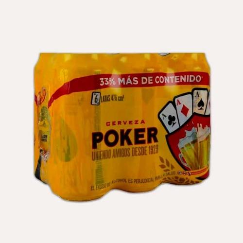 Cerveza Póker  473  Six Pack 