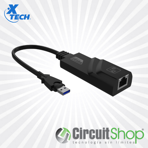 Adaptador de Red USB 3.0 a Ethernet RJ45 Xtech XTC-375