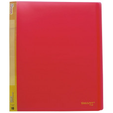 	Carpeta de Plástico Tamaño Carta con 10 Micas Rojo Transparente Smart