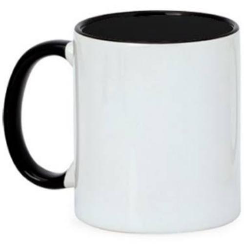 Taza 11oz con asa y fondo color negro