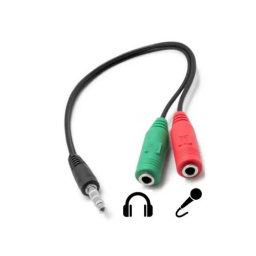Adaptador De Audio 3.5Mm 1 Macho 2 Hembra