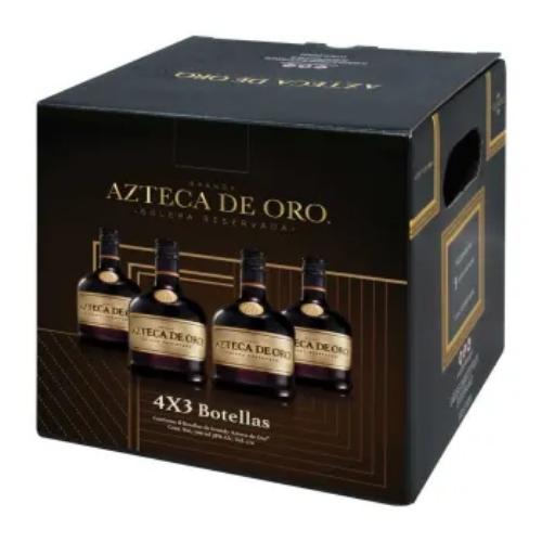 Brandy Azteca de Oro 700 ml 4 Piezas