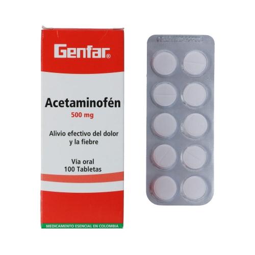 Acetaminofen 500mg blister x 10 pastillas
