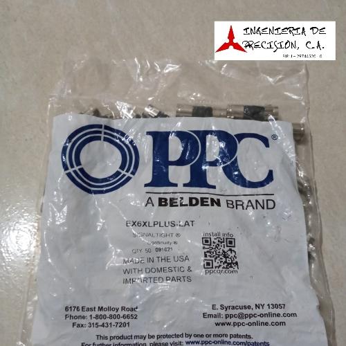 Conector RG6 de Presión PPC. Pqte. 50und.