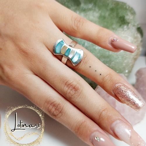 Anillo Aguamarina