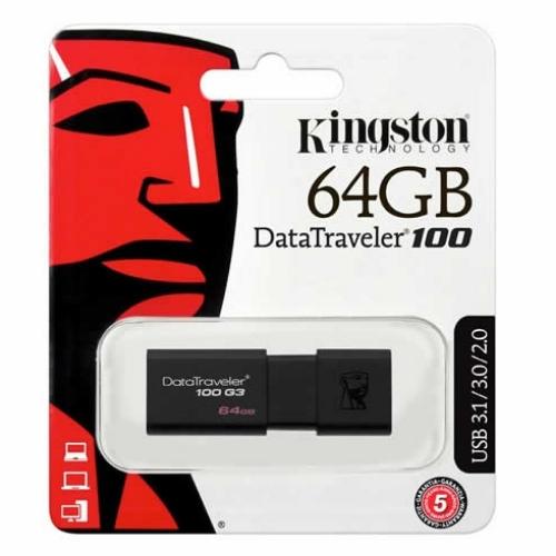 002 - MEMORIA FLASH USB KINGSTON DT100G3 64GB DT100 G3
