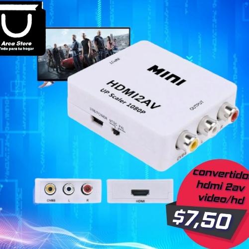 Convertidor hdmi 2av video/ hd