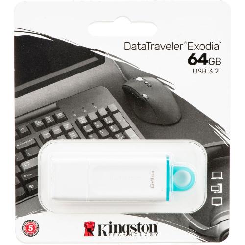 004 - MEMORIA FLASH USB KINGSTON DTX 64GB WHITE