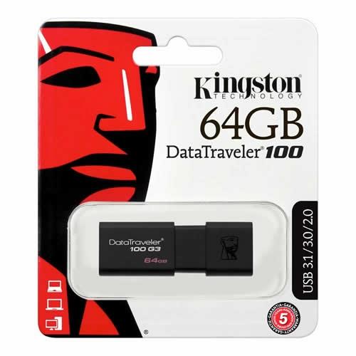 002 - MEMORIA FLASH USB KINGSTON DT100G3 64GB DT100 G3