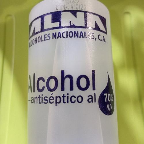 Alcohol antiséptico al 70% presentación de  240 ml