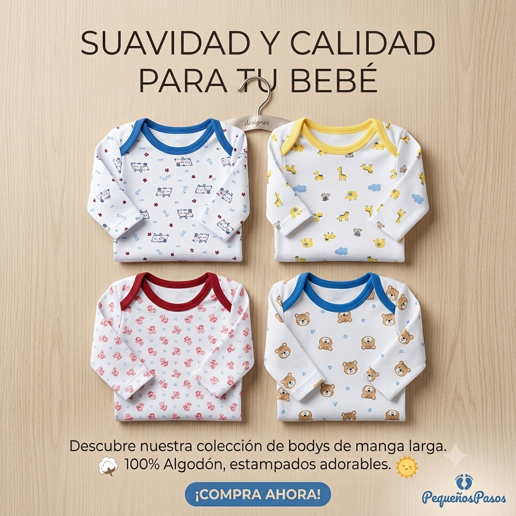 Miniatura 2 de Bodys manga larga niño con diseño