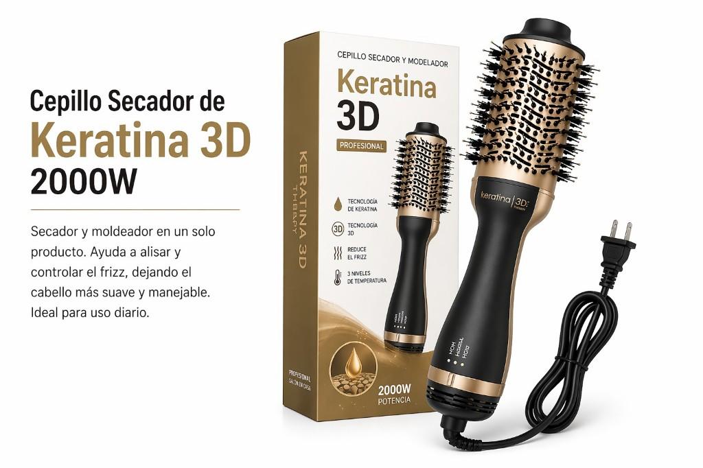 Cepillo secador de Keratina o Aguacate