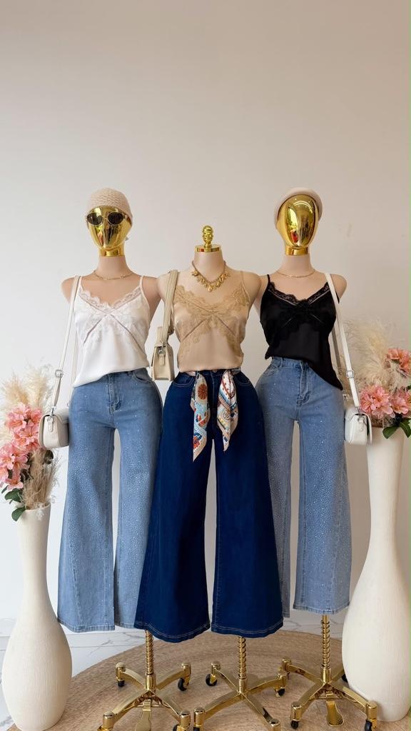 Blusa tirante encaje