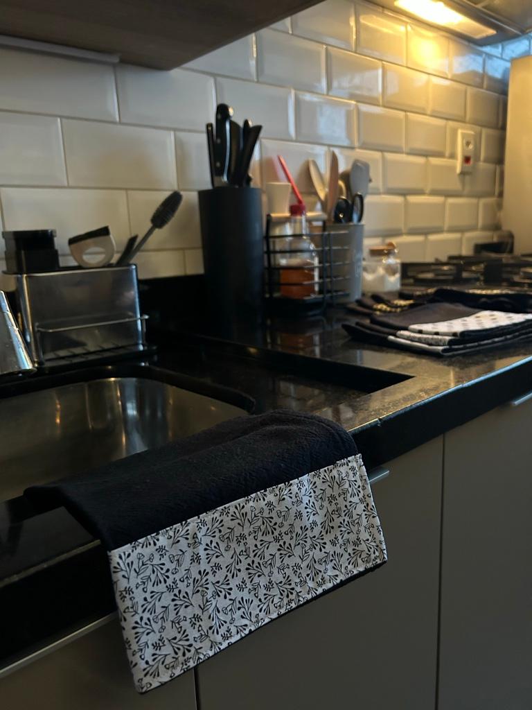 Kit com 2- Pano de Pia preto