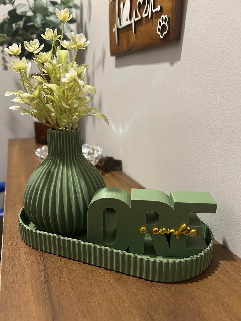 Conjunto: Vaso+Placa+Bandeja