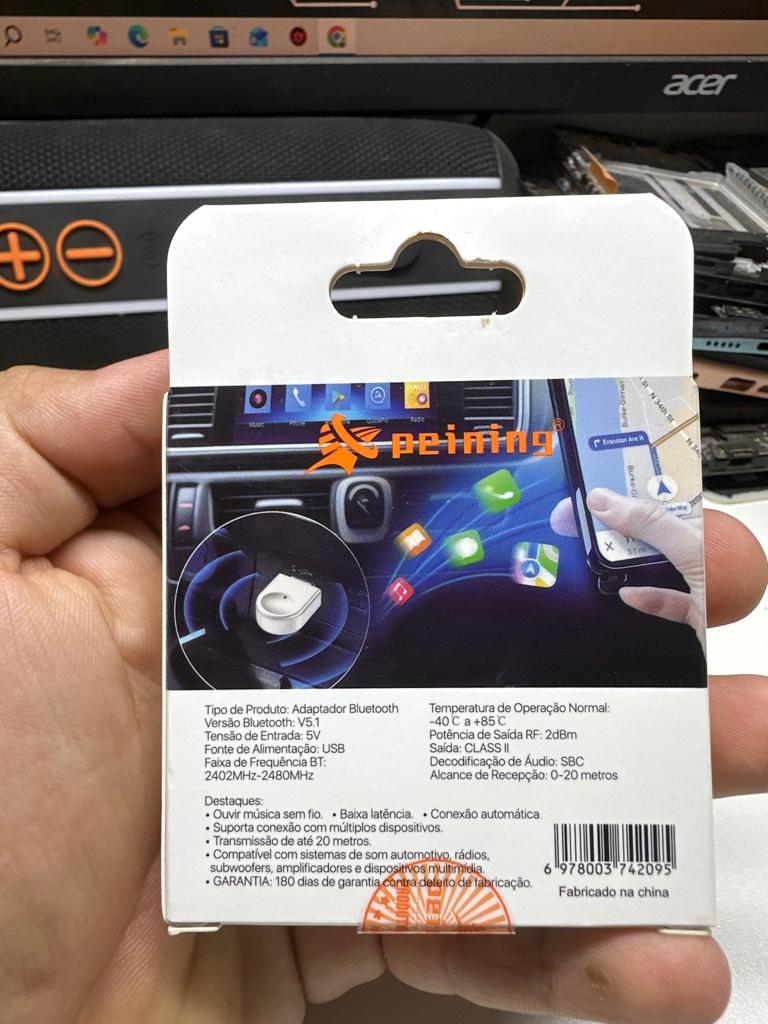 Miniatura 2 de ADAPTADOR VEICULAR BLUETOOTH PEINING